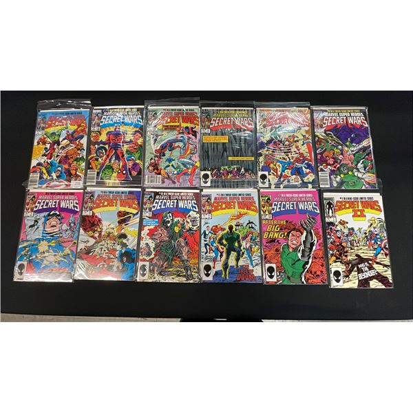 (11) MARVEL SECRET WARS COMIC BOOKS #1-7 & #9-12 & (9) SECRET WARS II COMIC BOOKS #1-9