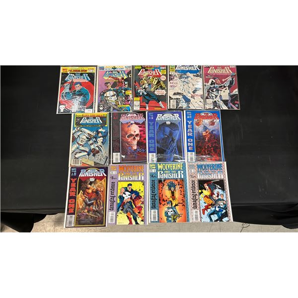 (13) MARVEL THE PUNISHER COMIC BOOKS; ANNUAL #1-5, YEAR ONE #1-4, WOLVERINE & THE PUNISHER #1-4