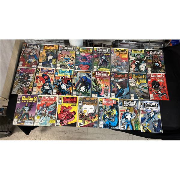 (23) MARVEL THE PUNISHER WAR JOURNAL COMIC BOOKS; #1-5 & #7-24