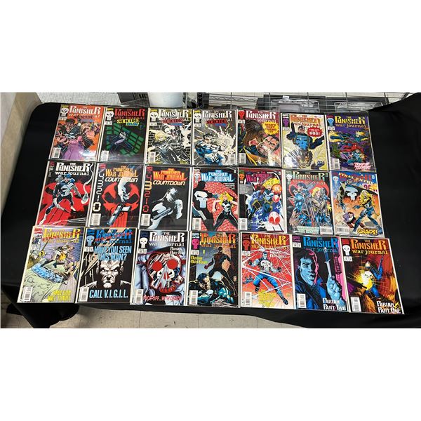 (21) MARVEL THE PUNISHER WAR JOURNAL COMIC BOOKS
