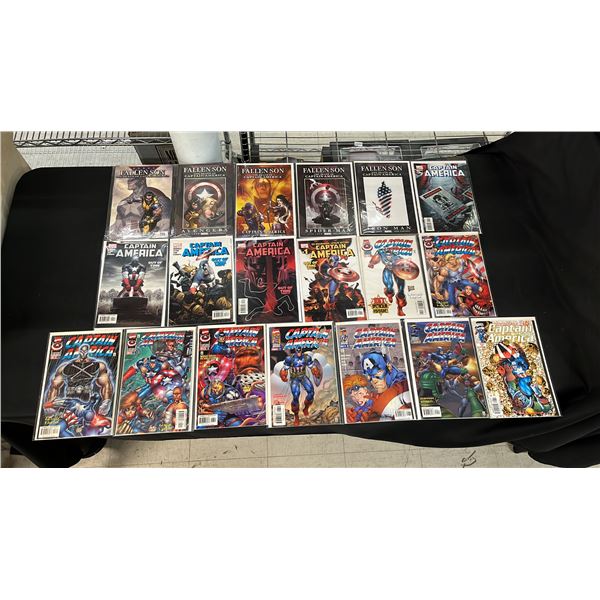 (19) MARVEL CAPTAIN AMERICA COMIC BOOKS