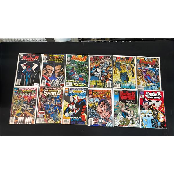 (12) MARVEL THE PUNISHER COMIC BOOKS