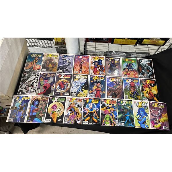 (25) MARVEL EXILES COMIC BOOKS
