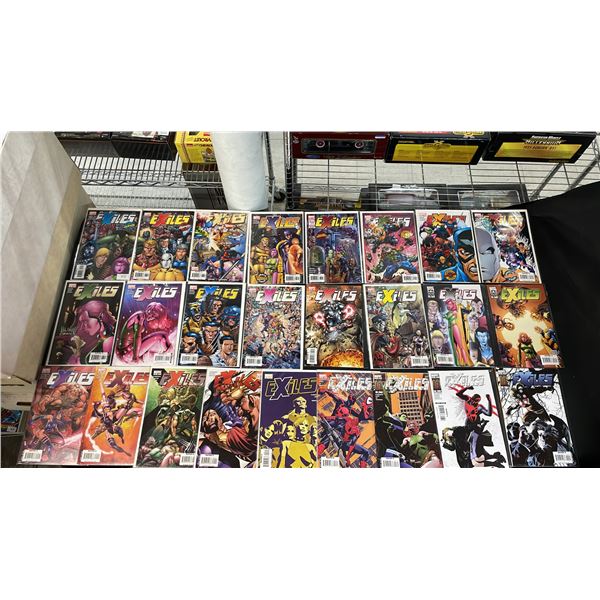(25) MARVEL EXILES COMIC BOOKS