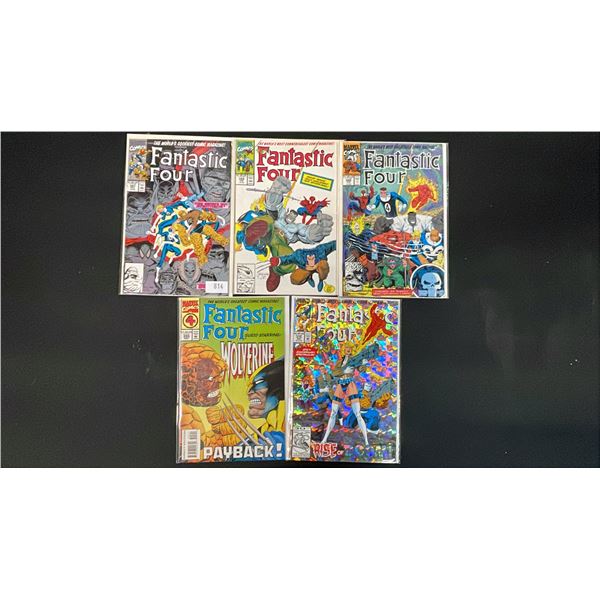 (5) MARVEL THE FANASTIC FOUR COMIC BOOKS; #347-349, 375 & 395
