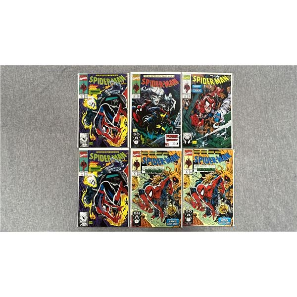 (6) MARVEL SPIDER-MAN COMIC BOOKS; SIGNED BY TODD MCFARLANE