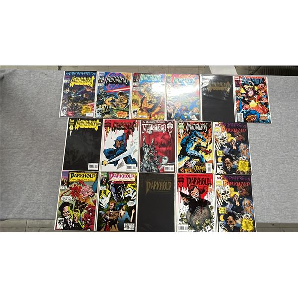 (16) MARVEL NIGHTSTALKERS & DARKHOLD COMIC BOOKS