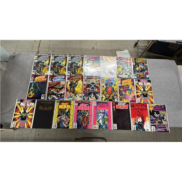 (22) MARVEL GHOST RIDER & BLAZE SPIRITS OF VENGEANCE COMIC BOOKS; COMPLETE RUN #1-19