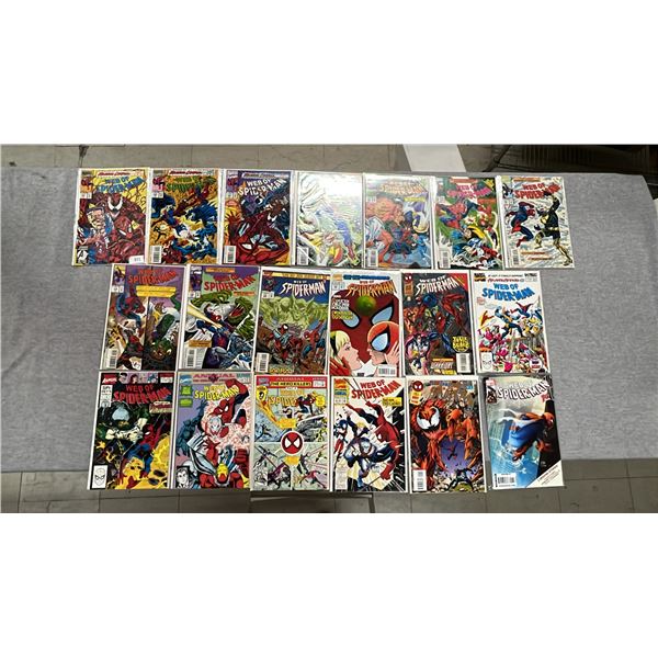 (19) MARVEL WEB OF SPIDER-MAN COMIC BOOKS