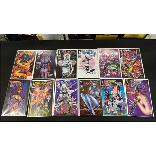 (12) BROADSWORD TAROT WITCH OF THE BLACK ROSE & LITTLE KITTENS COMIC BOOKS