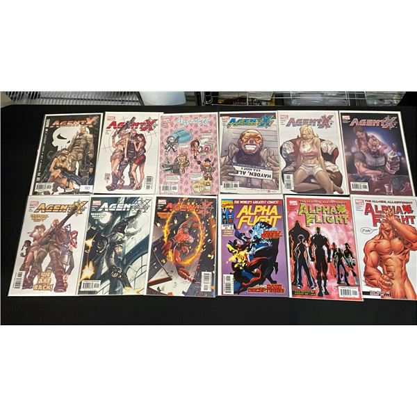 (21) MARVEL AGENT X & ALPHA FLIGHT COMIC BOOKS
