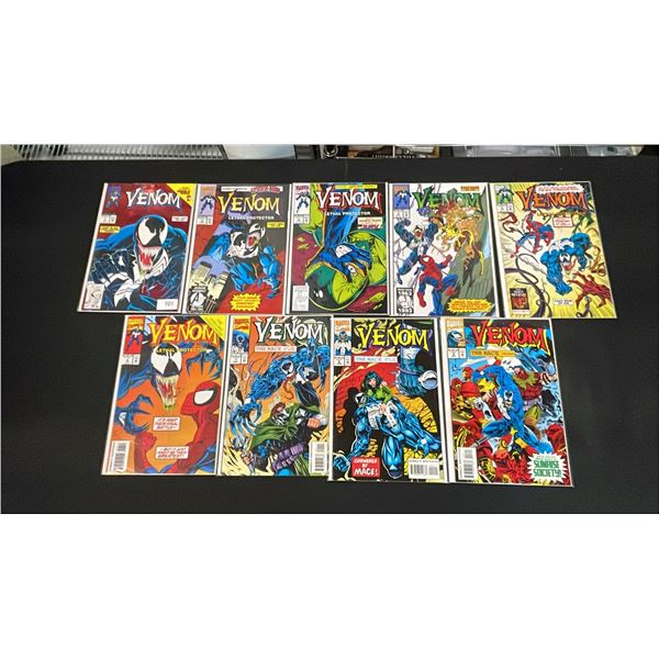 (9) MARVEL VENOM COMIC BOOKS; LETHAL PROTECTOR #16 & THE MACE #1-3