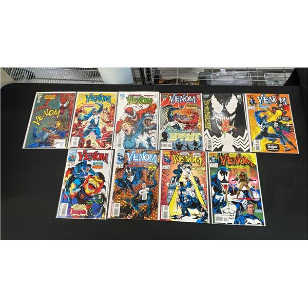 (10) MARVEL VENOM COMIC BOOKS; CARNAGE UNLEASHED #1-4, THE ENEMY WITHIN #1-3, FUNERAL PYRE #1-3