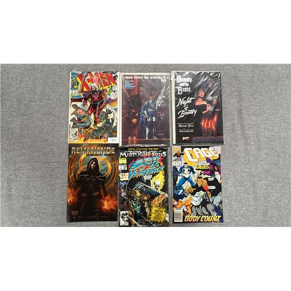 (5) ASSORTED COMIC BOOKS; X-MEN #2, GHOST RIDER & BLAZE SPIRITS OF VENGEANCE #1 & MORE
