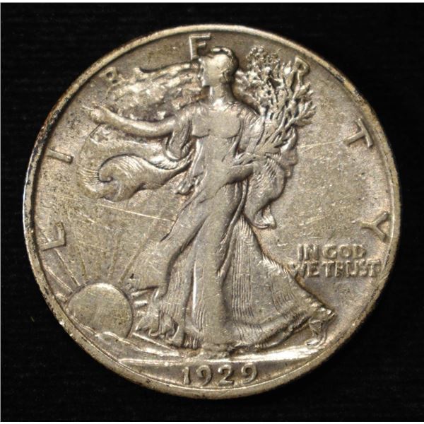 1929-S WALKING LIBERTY HALF XF