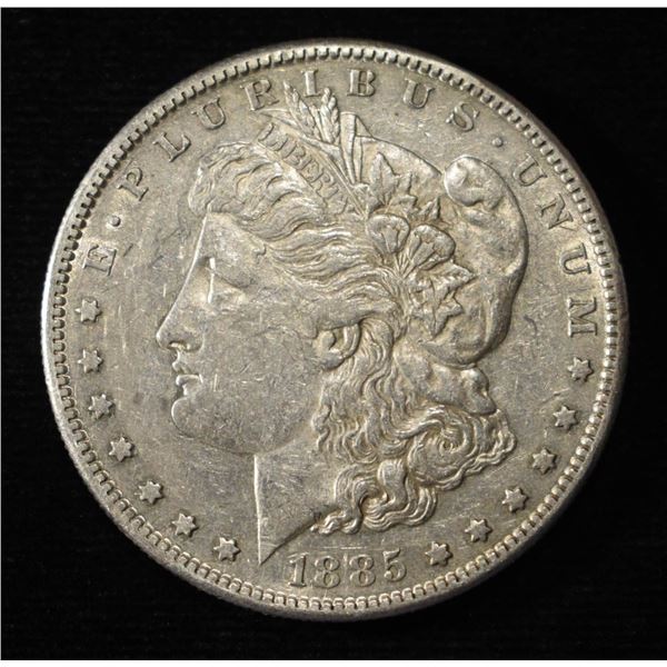 1885-S MORGAN DOLLAR AU