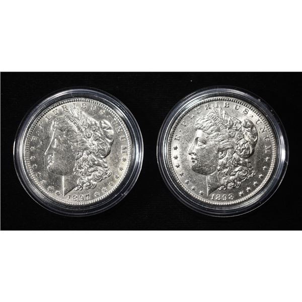 1897 & 1898 MORGAN DOLLARS AU/BU