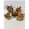 Image 1 : Collection of 5 David Winter Cottages - Hand-Painted English Miniatures