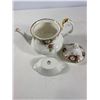 Image 3 : Royal Albert "Celebration' Serving Pieces - Teapot, Gravy Boat, Bowl & Dish