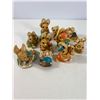 Image 1 : Set of 10 Hand Painted Woodlander Stoneware Figurines - Mereside, England