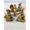 Image 1 : Set of 9 of Woodlander Stoneware Figurines - Mereside, England