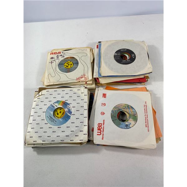 Collection of Vintage 45 RPM Records - Mixed Artists & Labels