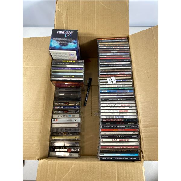 Large Lot of Vintage Music Cassette Tapes - Mixed Genres