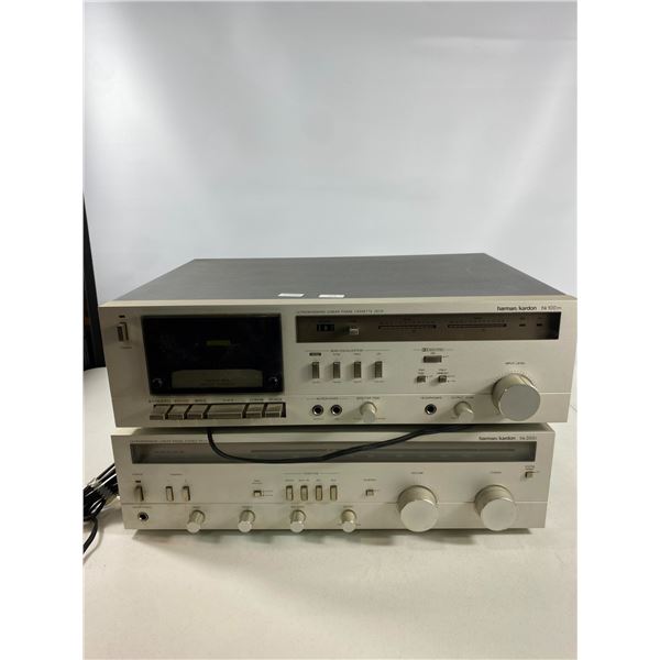 Harman Kardon hk100m Cassette Deck & hk350i Stereo Receiver
