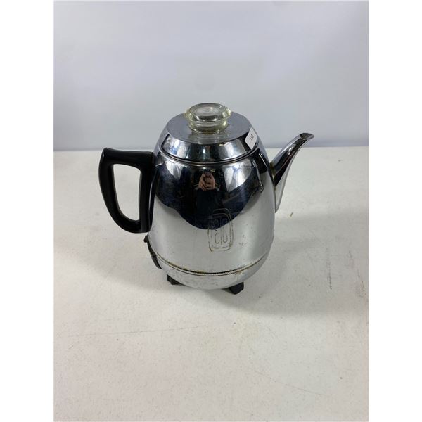 Vintage Dominion Electric Chrome Percolator Coffee Pot