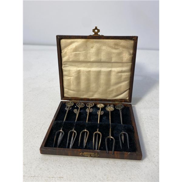 Sterling Silver Cocktail Forks, Total Weight 34.35g