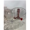 Image 4 : Vintage Glass & Crystal Mixed Lot - Platters, Vases & Tableware