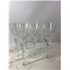 Image 3 : Set of Vintage Cut Crystal Wine Glasses - Elegant Stemware