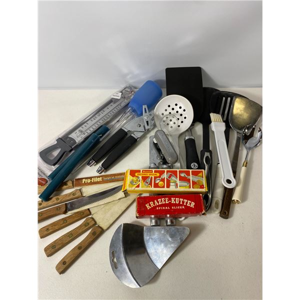 Large Lot of Kitchen Utensils & Vintage Tools - Mixed Brands