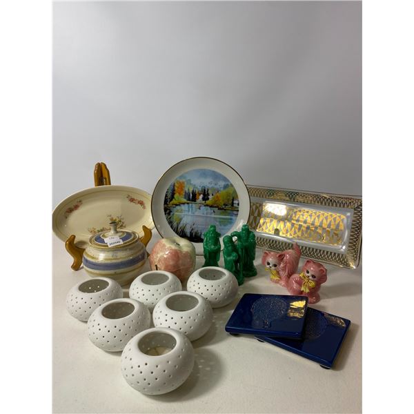 Decorative Collectibles Lot - Plates, Figurines, Candleholders & More