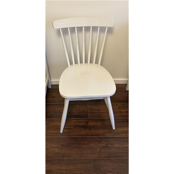 White Wooden Spindle-Back Chair