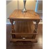 Image 2 : Vintage Oak Side Table with Drawer