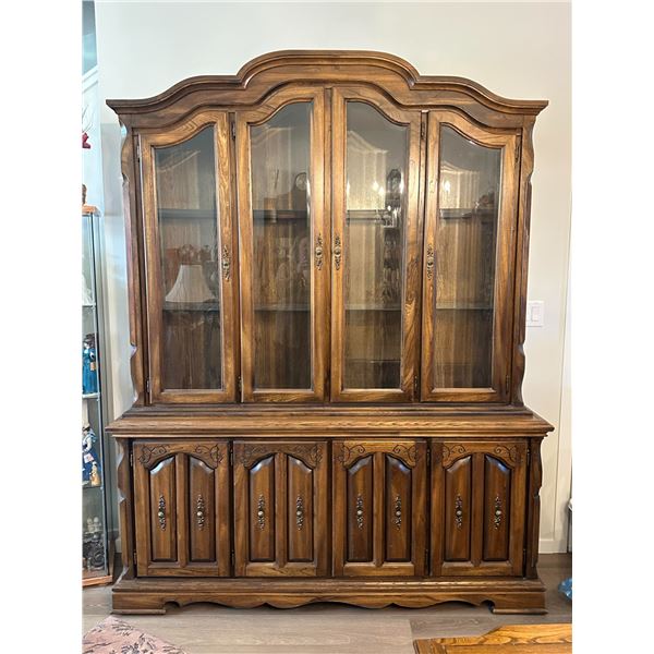 Large China Cabinet with Glass Doors