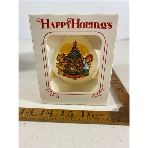 1986 Campbell's Soup Christmas Tree Decorating Ornament  Boxed Holiday Collectible