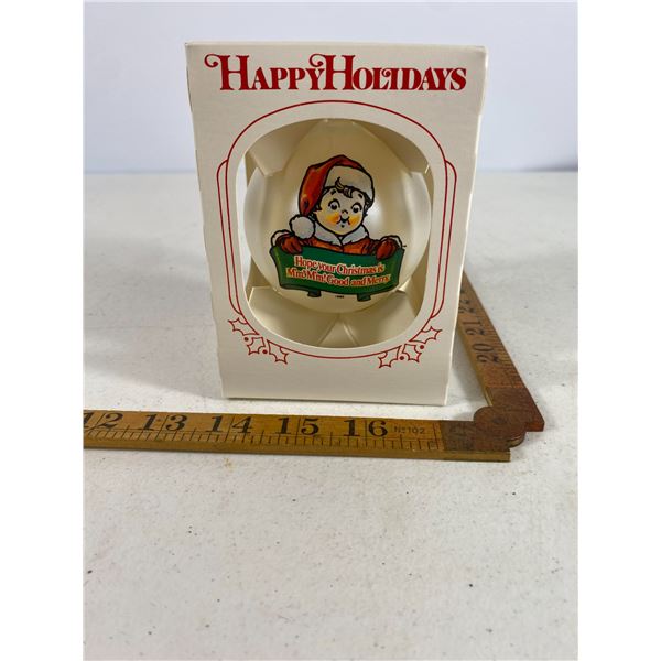 1989 Campbell's Soup Mm! Mm! Good and Merry Child Ornament  Boxed Vintage