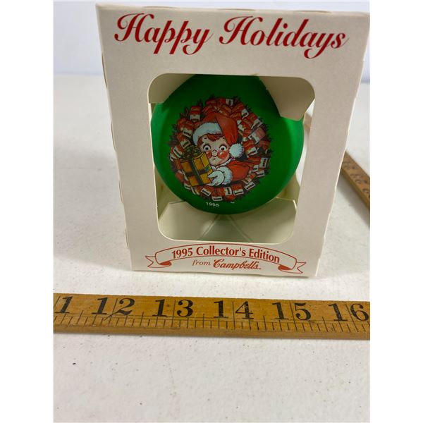 1995 Campbell's Soup Collectors Edition Ornament  Santa with Gifts  Boxed
