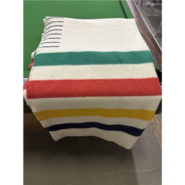 Hudsons Bay Company Multi-Stripe Point Blanket (8 ft x 9 ft)