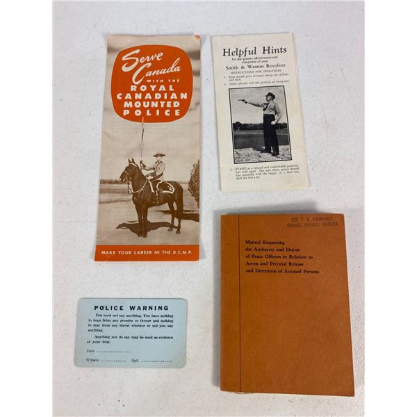 RCMP and Police Training Manuals with Auto Identification Charts