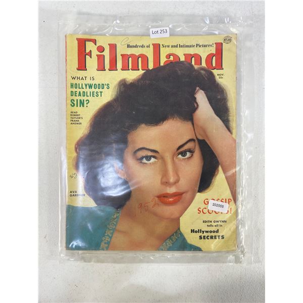 Filmland Magazine â€“ November 1952 â€“ Ava Gardner Cover