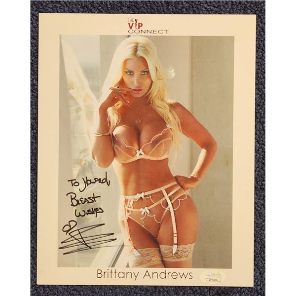 Brittany Andrews signed 8” x 10” color photo with JSA (#3)