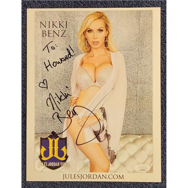 Nikki Benz signed 8” x 10” color photo with JSA