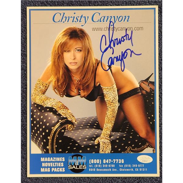 Christy Canyon signed 8.5” x 11” color photo with JSA
