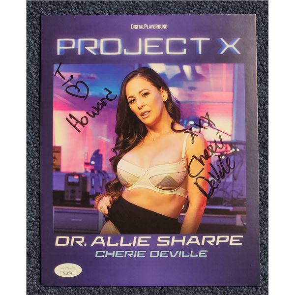 Cherie DeVille signed 8” x 10” color photo with JSA (3)