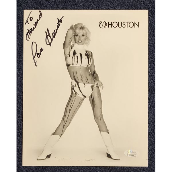 Houston signed 8” x 10” black and white photo with JSA authentication.