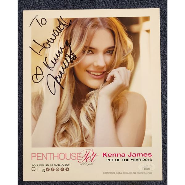 Kenna James signed 8” x 10” color photo with JSA authentication.