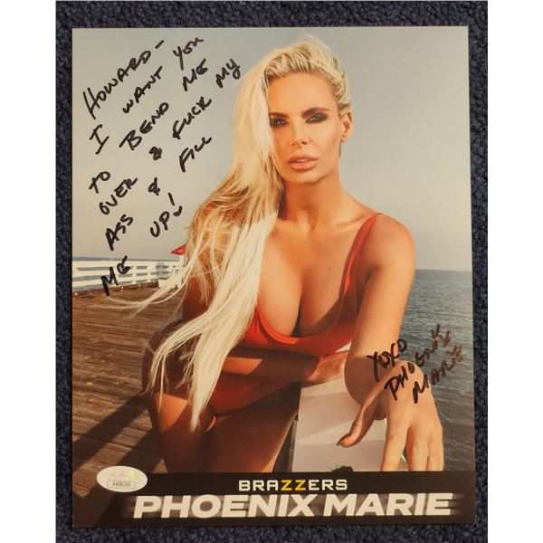 Phoenix Marie signed 8” x 10” color photo with JSA authentication and photo proof.
